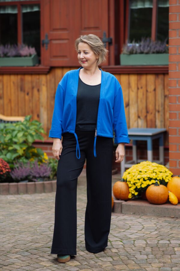 komplet women kobaltowy szary kot