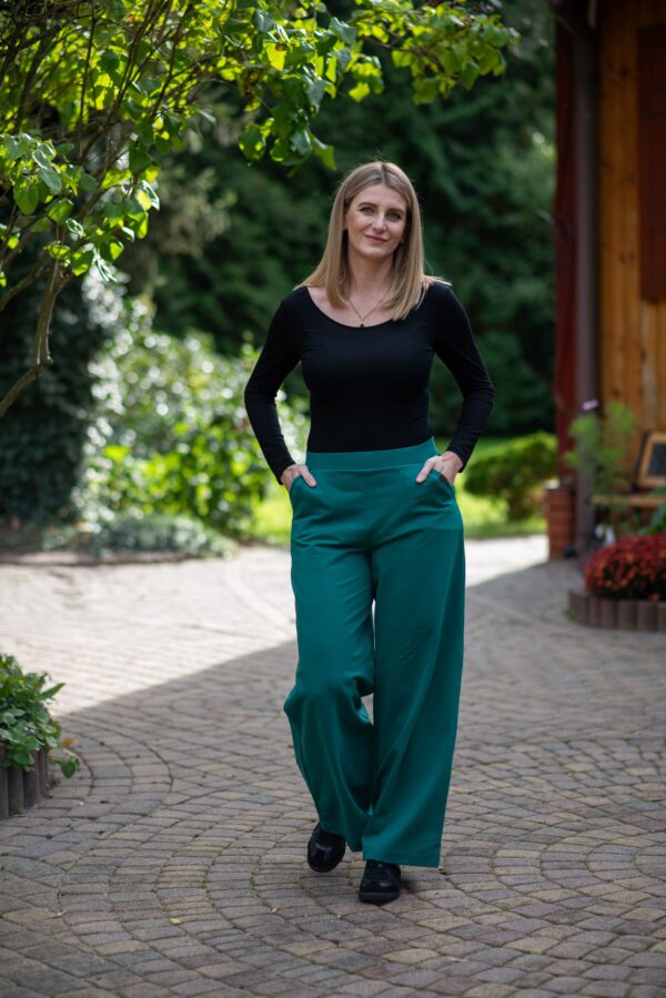 Spodnie butelkowa zieleń