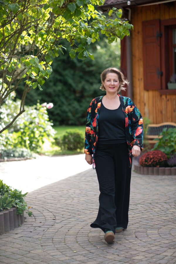 komplet women czarny maki