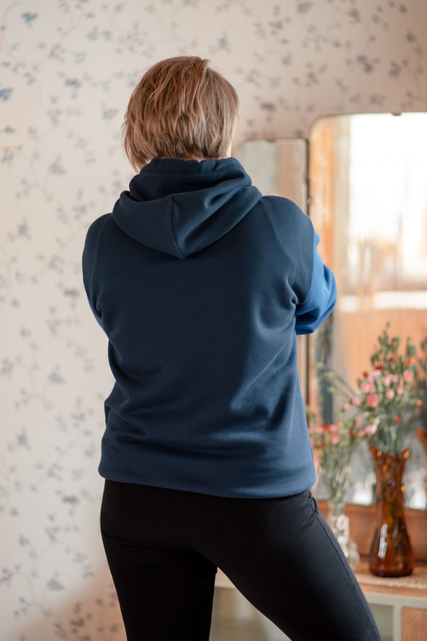 Bluza Clasic dwukolorowa granat/kobalt - obrazek 3