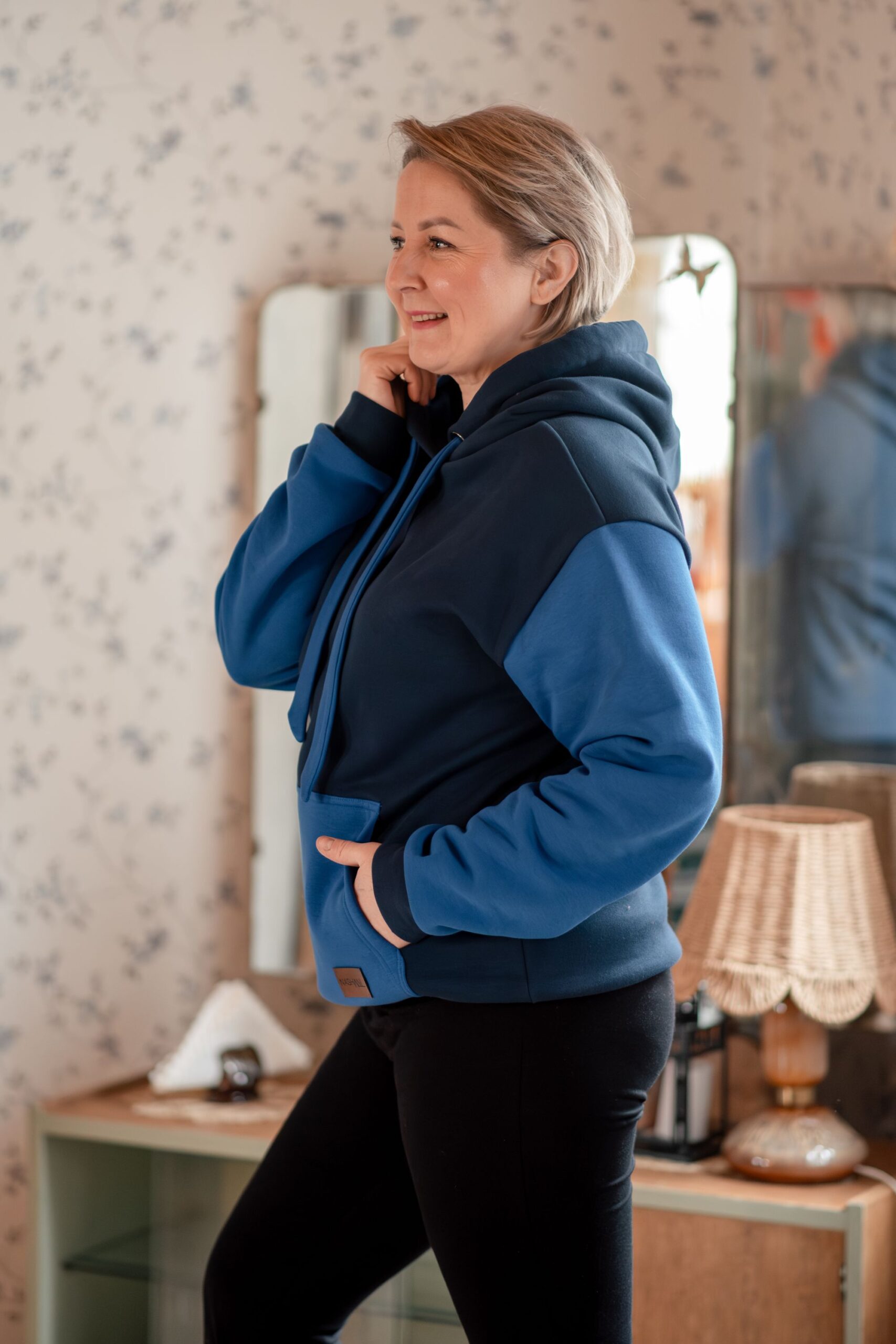 Bluza Clasic dwukolorowa granat/kobalt - obrazek 6