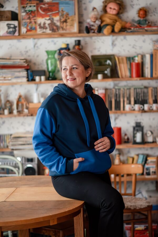 Bluza Clasic dwukolorowa granat/kobalt